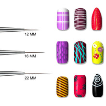 Load image into Gallery viewer, 3 Pieces Nail Art Long Striper Brush Set