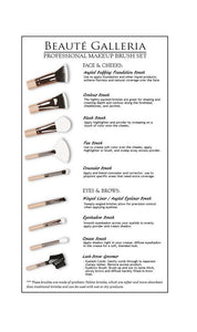 9 Pieces Makeup Brush Set, Vegan Cruelty-Free Synthetic Bristles