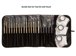 Bundle 50 Pieces Nail Art Tool Kit with Pouch
