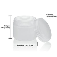 Load image into Gallery viewer, 24 Pack White Translucent Cosmetic Plastic Cream Jars Containers with Lids and Sealing Discs