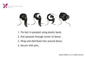 3 Pieces Hair Donut Bun Maker (Brown - L, M, S)