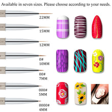 Load image into Gallery viewer, 1 Piece Kolinsky Sable Acrylic Nail Art Liner Striping Brush