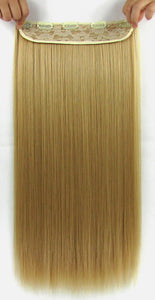 22 Inches Straight Half Head Clip In Synthetic Hair Extensions