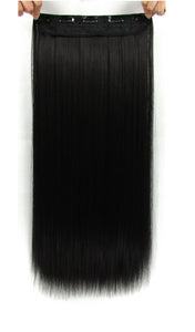 22 Inches Straight Half Head Clip In Synthetic Hair Extensions