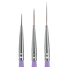Load image into Gallery viewer, 3 Pieces Nail Art Long Striper Brush Set