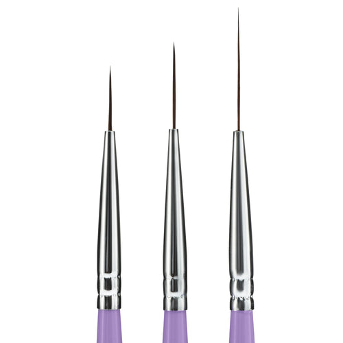 3 Pieces Nail Art Long Striper Brush Set