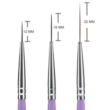 Load image into Gallery viewer, 3 Pieces Nail Art Long Striper Brush Set