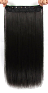 22 Inches Straight Half Head Clip In Synthetic Hair Extensions