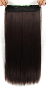 22 Inches Straight Half Head Clip In Synthetic Hair Extensions