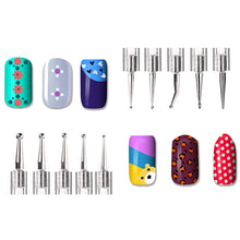 Load image into Gallery viewer, 5 Pieces (10sizes) 2-way Nail Art Dotting Tool Pen