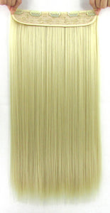 22 Inches Straight Half Head Clip In Synthetic Hair Extensions