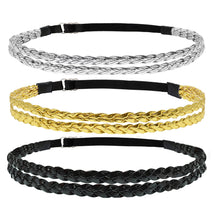 Load image into Gallery viewer, 6pcs Adjustable Braided Headband Women Hair Accessory Disco Hippie Boho Bohemian