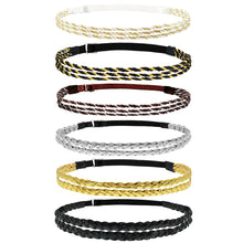 Load image into Gallery viewer, 6pcs Adjustable Braided Headband Women Hair Accessory Disco Hippie Boho Bohemian