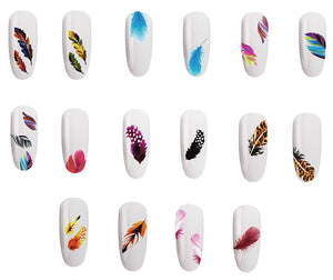 5 Sheets Nail Art Water Slide Decals Transfer Stickers