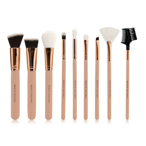 9 Pieces Makeup Brush Set, Vegan Cruelty-Free Synthetic Bristles