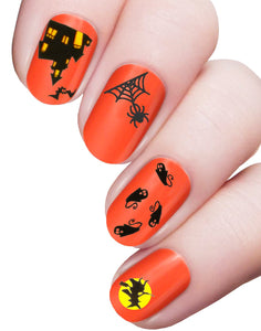 3 Sheets Nail Art Water Slide Decals Transfer Stickers (Halloween Theme)