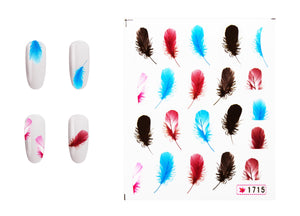 5 Sheets Nail Art Water Slide Decals Transfer Stickers