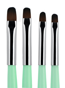 4 Pieces Gel Nail Brush Set (Size 6, 8, 10, 14)