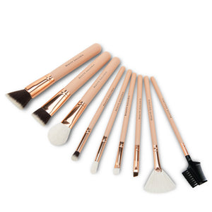 9 Pieces Makeup Brush Set, Vegan Cruelty-Free Synthetic Bristles