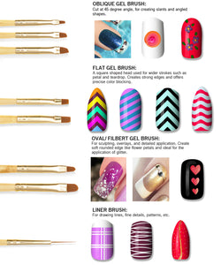 15 Pieces Nail Art Brush Set