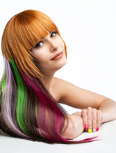 Load image into Gallery viewer, 11 Pieces Single Color 21 Inches Straight Party Highlights Clip In Synthetic Hair
