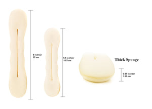 4 Pieces Beige Blonde Magic Hair Bun Maker Foam Sponge Bun Twist Shaper