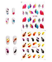 Load image into Gallery viewer, 5 Sheets Nail Art Water Slide Decals Transfer Stickers