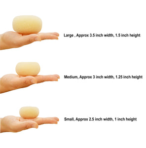 3 Pieces Hair Donut Bun Maker (Beige/Blonde - L, M, S)