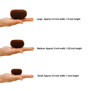 3 Pieces Hair Donut Bun Maker (Brown - L, M, S)