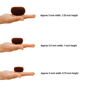 3 Pieces Mini Kids Hair Donut Bun Maker (Brown)