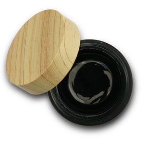 6 Pack 1oz (30ml) Black Frosted Cosmetic Glass Cream Jars Containers with Plastic Lids and Sealing Discs