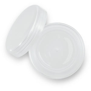 24 Pack White Translucent Cosmetic Plastic Cream Jars Containers with Lids and Sealing Discs
