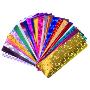 50 Pieces Nail Foil Transfer Stickers, Laser Galaxy Starry Sky Nail Art Decorations