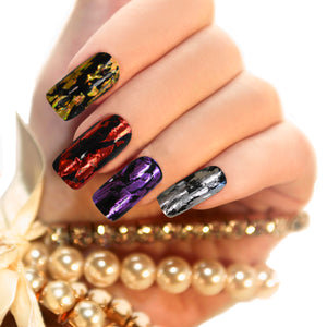 50 Pieces Nail Foil Transfer Stickers, Laser Galaxy Starry Sky Nail Art Decorations
