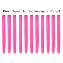 Load image into Gallery viewer, 11 Pieces Single Color 21 Inches Straight Party Highlights Clip In Synthetic Hair