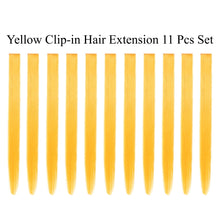 Load image into Gallery viewer, 11 Pieces Single Color 21 Inches Straight Party Highlights Clip In Synthetic Hair