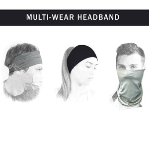 2 Pack Wide Headbands with Mask Button Holder Ear Pain Relief Sport Headbands