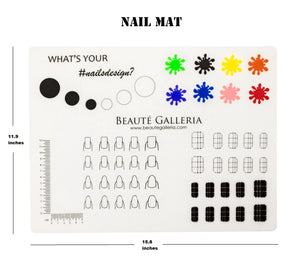 Rollable Silicone Nail Art Stamping Mat for Reverse Stamping