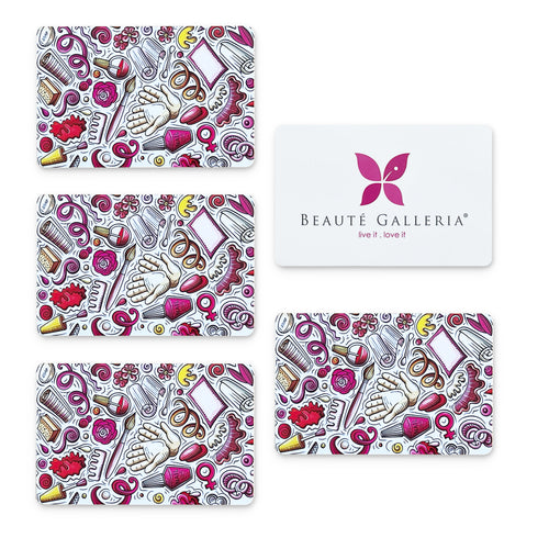Nail Art Stamping Scraper Card Set, 5 Pack