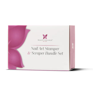 Nail Art Stamper and Scraper Bundle Set Nail Stamping Tool, 4 Pieces